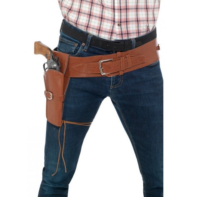 Adult Faux Leather Single Holster Belt