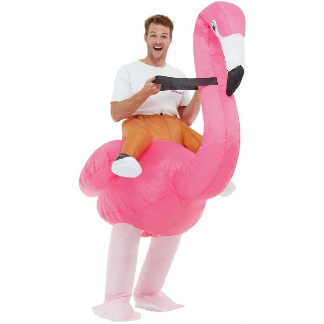 Inflatable Ride Em Flamingo Costume