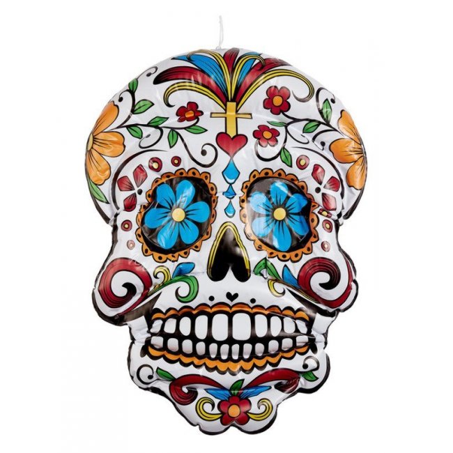Inflatable Day of The Dead Hanging Skull