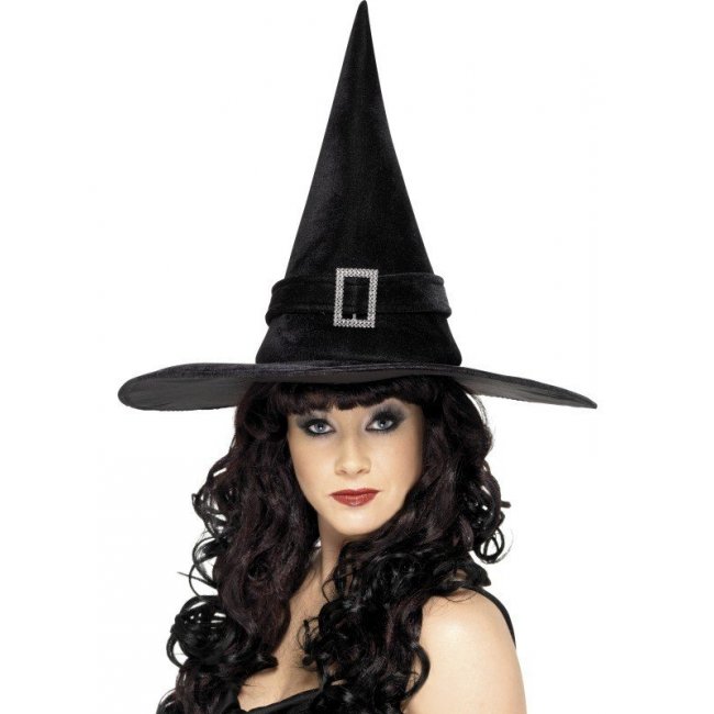 Witch Hat with Diamante Buckle