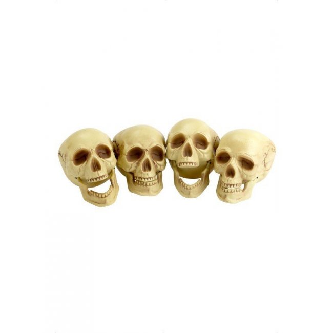 Skull Heads, 4 Pieces