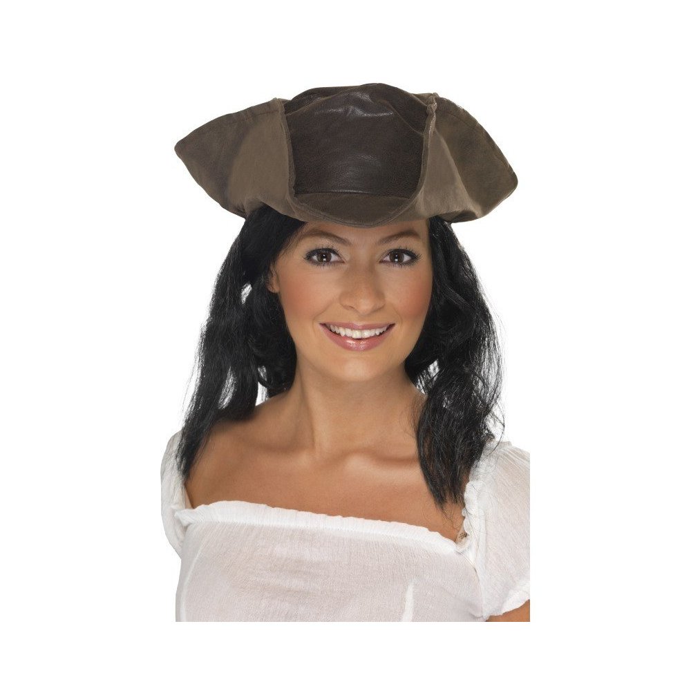 Leather Look Pirate Hat