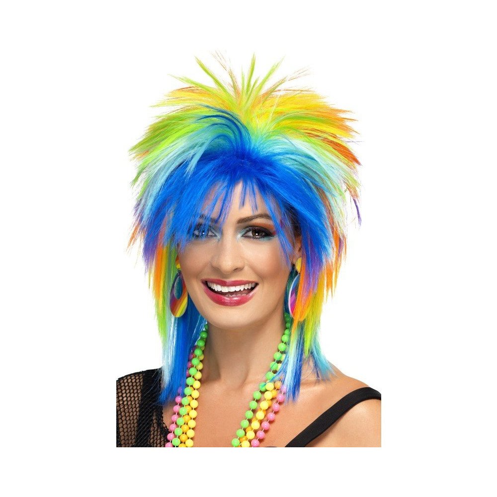 80's Rainbow Punk Wig