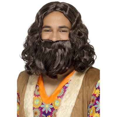 Hippie/Jesus Wig and Beard Set