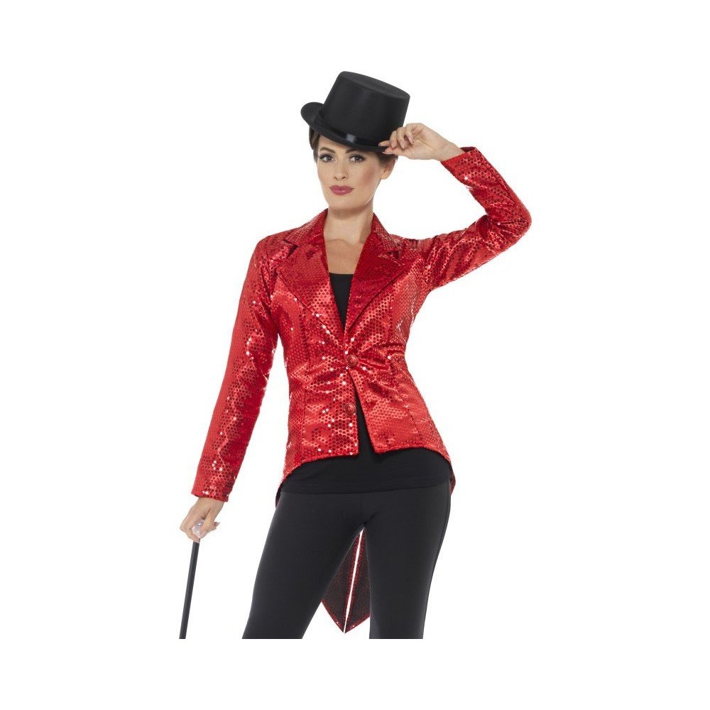 Red Sequin Tailcoat Jacket